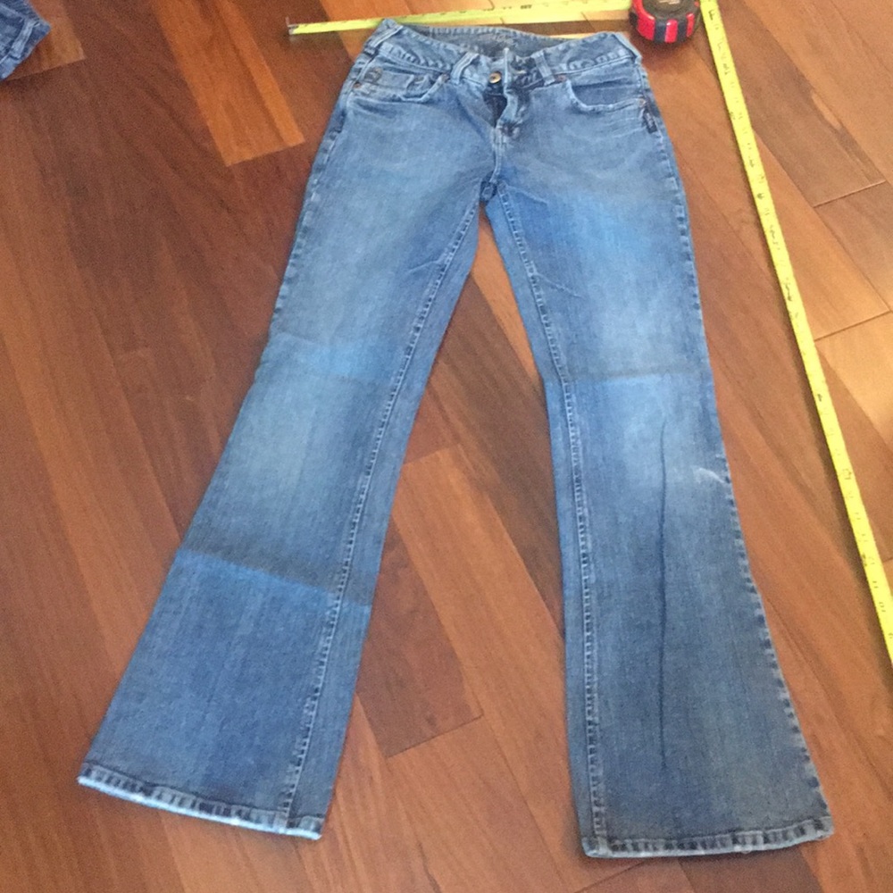 Slim boot cut jeans , silver light wash